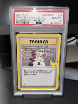 2021 POKEMON CELEBRATIONS CLASSIC COLLECTION IMPOSTER PROFESSOR OAK-HOLO PSA 10 - Image 1