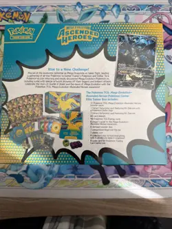 Pokemon Ascended Heroes Pokemon Center Exclusive ETB *Minor Rip* In Hand - Image 2