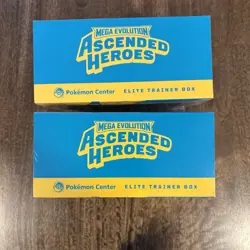 2X Pokemon TCG: Mega Evolution Ascended Heroes Pokemon Center ETB IN HAND - Image 2