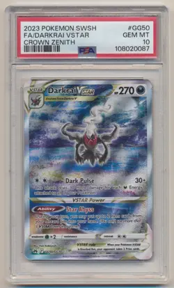 PSA 10 Pokemon Crown Zenith Full Art Darkrai VStar GG50/GG70 GEM MINT!! - Image 1
