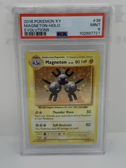 2016 Pokemon XY Magneton 38/108 Evolutions Holo PSA 9 - Image 1