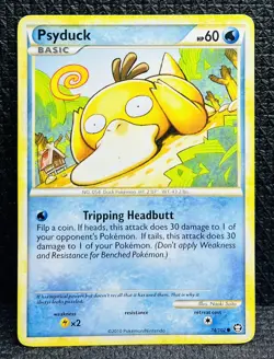 Pokemon TCG - Psyduck 74/102 - Vintage Rare - HGSS Triumphant *LP - Image 1