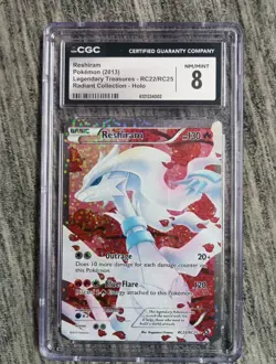 CGC 8 MINT Reshiram RC22/RC25 Legendary Treasures Radiant Collection Pokemon - Image 1