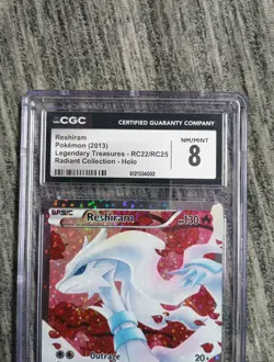 CGC 8 MINT Reshiram RC22/RC25 Legendary Treasures Radiant Collection Pokemon - Image 3