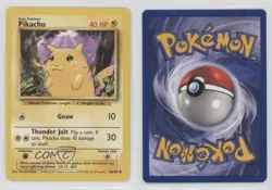 Pikachu Pokemon Base Set #58 1999 - Image 3
