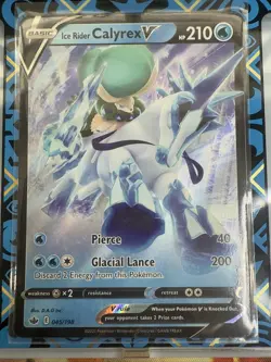Pokemon TCG Ice Rider Calyrex V Sword & Shield - Chilling Reign 045/198 Holo... - Image 1