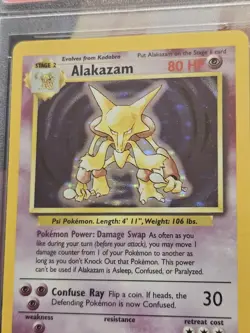 Pokemon Alakazam 1/102 Base Set Holo Vintage PSA 6 - Image 2