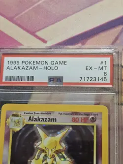 Pokemon Alakazam 1/102 Base Set Holo Vintage PSA 6 - Image 3