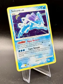 Suicune 19/132 Holo Bleed Pokemon Secret Wonders 2007 Holo Swirl LP/NM - Image 1