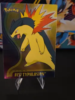 Topps Pokemon Johto Series 1 Typhlosion #157 holo foil - Image 5