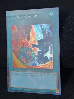 YuGiOh Polymerization Alt Art RA03-EN051 Secret Rare 1st Ed Factory Defect - Image 2
