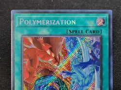 YuGiOh Polymerization Alt Art RA03-EN051 Secret Rare 1st Ed Factory Defect - Image 3