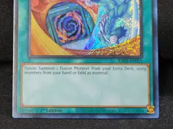 YuGiOh Polymerization Alt Art RA03-EN051 Secret Rare 1st Ed Factory Defect - Image 4