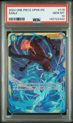 2024 ONE PIECE OP06-WINGS OF THE CAPTAIN 119 SANJI PSA10 - Image 1