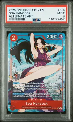 2025 ONE PIECE OP12-LEGACY OF THE MASTER 014 BOA HANCOCK ALTERNATE ART PSA10 - Image 1