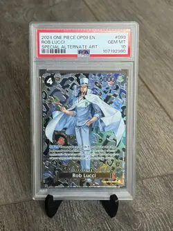 PSA 10 Rob Lucci SP OP05-093 One Piece Emperors New World Alt Art OP09 Gem Mint - Image 1