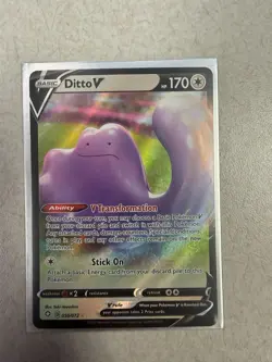 Ditto V - 050/072 - Pokemon Shining Fates Sword & Shield Ultra Rare Card NM - Image 1