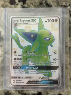 Espeon GX Hidden Fates Shiny Vault Full Art Holo Rare Pokemon Card SV60/SV94 NM - Image 1