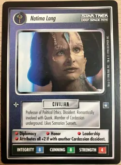 Natima Lang Star Trek CCG Card Game DS9 Rare LP - Image 1