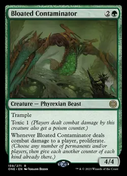 1 x Bloated Contaminator - Foil - Promo Pack - Phyrexia: All Will Be One - NM-Mi - Image 1