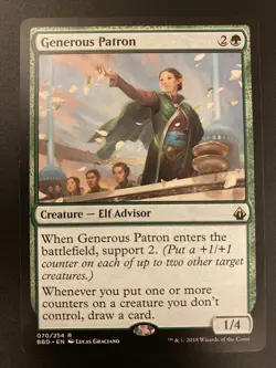 Generous Patron 070/254 MTG Battlebond Rare NM English - Image 1