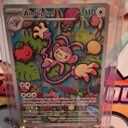 Pokemon TCG Ambipom 107/094 Phantasmal Flames Illustration Rare IR - Image 1