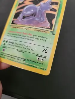 HP Pokemon TCG Muk 13/62 Fossil Holo Rare Vintage - Image 4