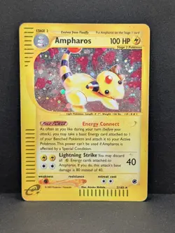 Ampharos 002/165 Expedition Base Set Holo Ultra Rare Pokemon TCG Nintendo HP - Image 1