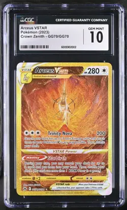 2023 Pokemon Arceus VSTAR Crown Zenith GG70/GG70 Holo CGC 10 Galarian Gallery - Image 1