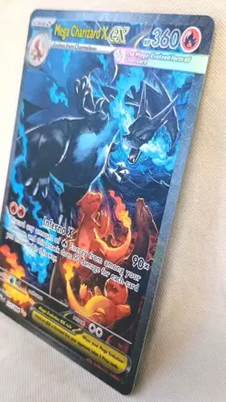 Pokemon Mega Charizard X EX 125/094 Phantasmal Flames SIR Holo English - Image 2