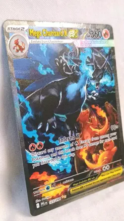 Pokemon Mega Charizard X EX 125/094 Phantasmal Flames SIR Holo English - Image 3