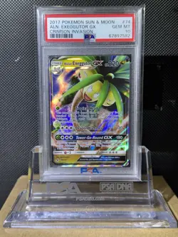 2017 POKEMON SUN & MOON CRIMSON INVASION #74 ALN. EXEGGUTOR GX CRIMSON INVASION - Image 4