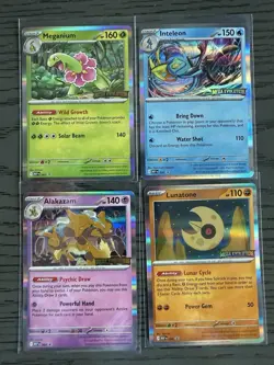Pokemon Mega Evolution Stamped Pre-Release 001 002 003 004 Promo Set Holo MEP - Image 1