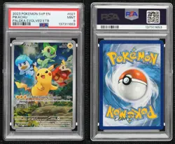 Pikachu (Paldea Evolved ETB) Pokemon Scarlet & Violet Black Star Promo PSA 9 - Image 3