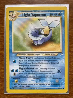 Light Vaporeon #52 Pokemon Neo Destiny - Image 1