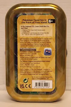 Pokemon Crown Zenith Marnie & Morpeko EMPTY Mini Tin ONLY - Image 2