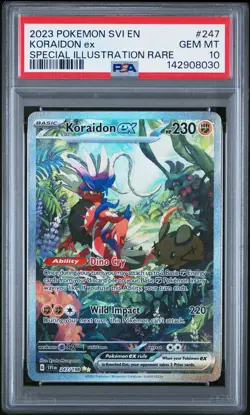 2023 POKEMON SVI EN-SCARLET & VIOLET #247 KORAIDON EX PSA 10 - Image 1