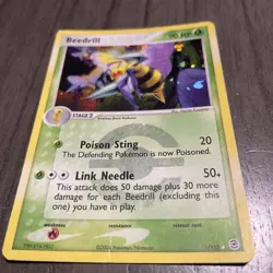 POKEMON BEEDRILL #1/112 - REVERSE HOLO RARE - FIRERED & LEAFGREEN - 90HP STAGE 2 - Image 3