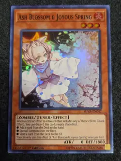 Yugioh Ash Blossom & Joyous Spring SHVA-EN047 Super Rare 1st Ed LP - Image 1
