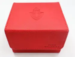 Card Guardian Deck Box 100 Cards TCG Case Small Magnetic Flip Red / Black - Image 1