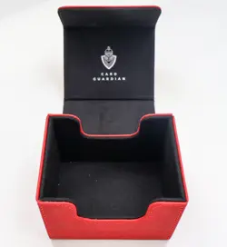 Card Guardian Deck Box 100 Cards TCG Case Small Magnetic Flip Red / Black - Image 4