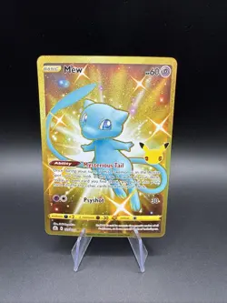 Pokemon TCG Celebrations Mew Gold Full Art Holo Card 25/25 Secret Rare - Image 1