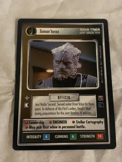 Star Trek CCG 1E Dominion TOMAN'TORAX Rare Card NEVER PLAYED - Image 1