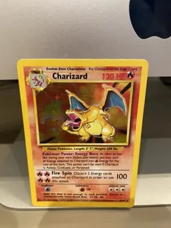 CHARIZARD 4/102 1999 BASE SET HOLO RARE POKEMON CARD - Image 1