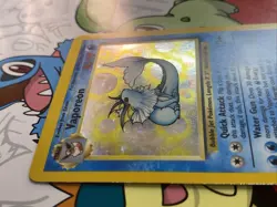 Vaporeon 12/64 No Symbol Misprint Error Holo Rare Jungle Pokemon Card LP - Image 3