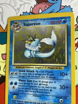 Vaporeon 12/64 No Symbol Misprint Error Holo Rare Jungle Pokemon Card LP - Image 5