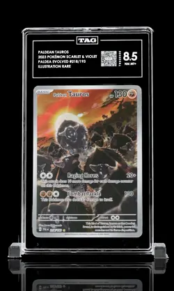 TAG 8.5 Paldean TAUROS Scarlet & Violet Paldea Evolved Holo Card 218/193 - Image 1