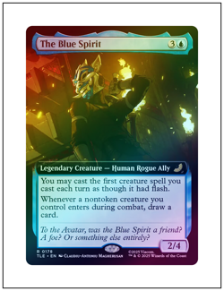 1x The Blue Spirit, Extended Art Foil, Avatar, Magic MTG NM - Image 1