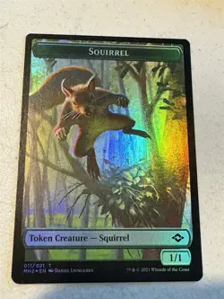 mtg foil token Timeless Witness // Squirrel, 005/011, Modern Horizons 2 unplayed - Image 2