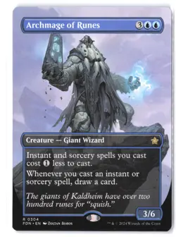 Archmage of Runes (Borderless) #304 Foundations NM - Image 1